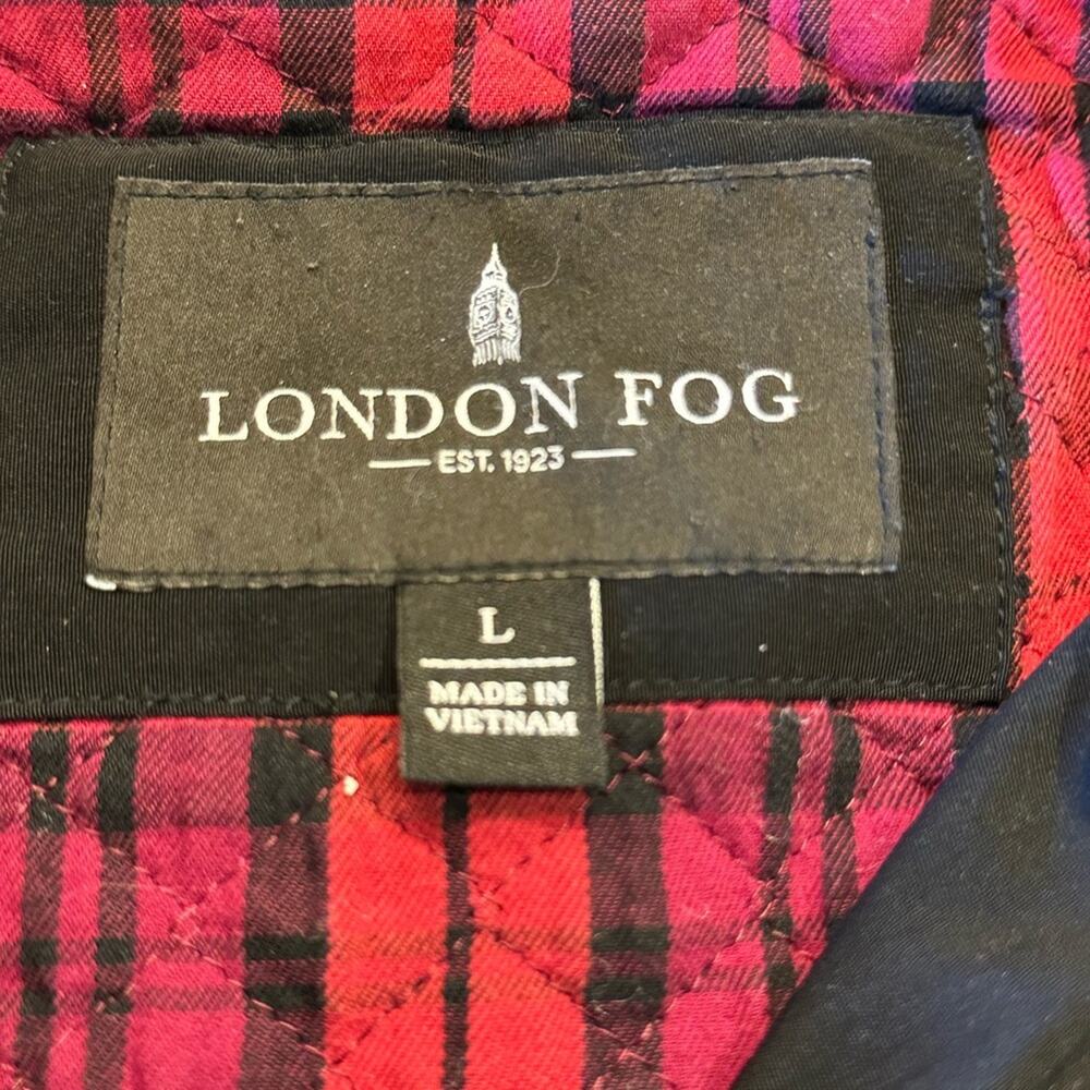 London Fog Women’s Large Black Hooded Full Zip Jacke/Coat with Flannel Lining - Picture 3 of 11